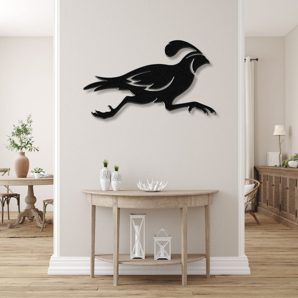 Running Quail Metal Wall Art