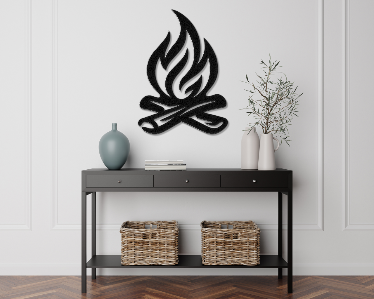 Campfire Metal Wall Art