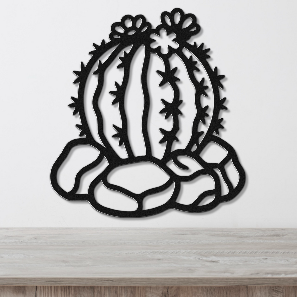 Barrel Cactus Metal Wall Art