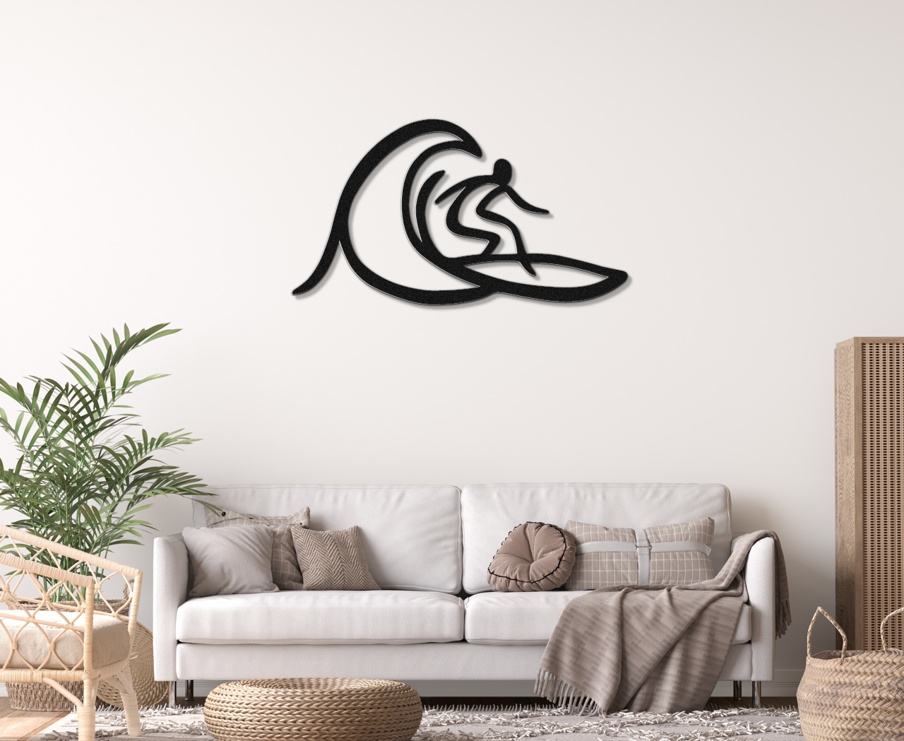 Surfer Metal Wall Art