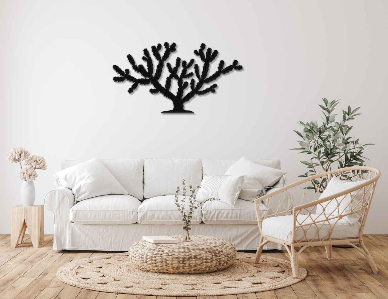 Cholla Cactus Metal Wall Art