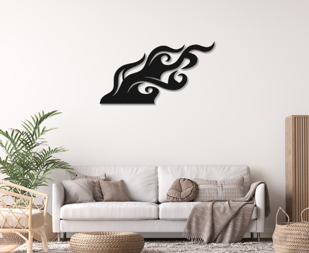 Abstract Fire Metal Wall Art