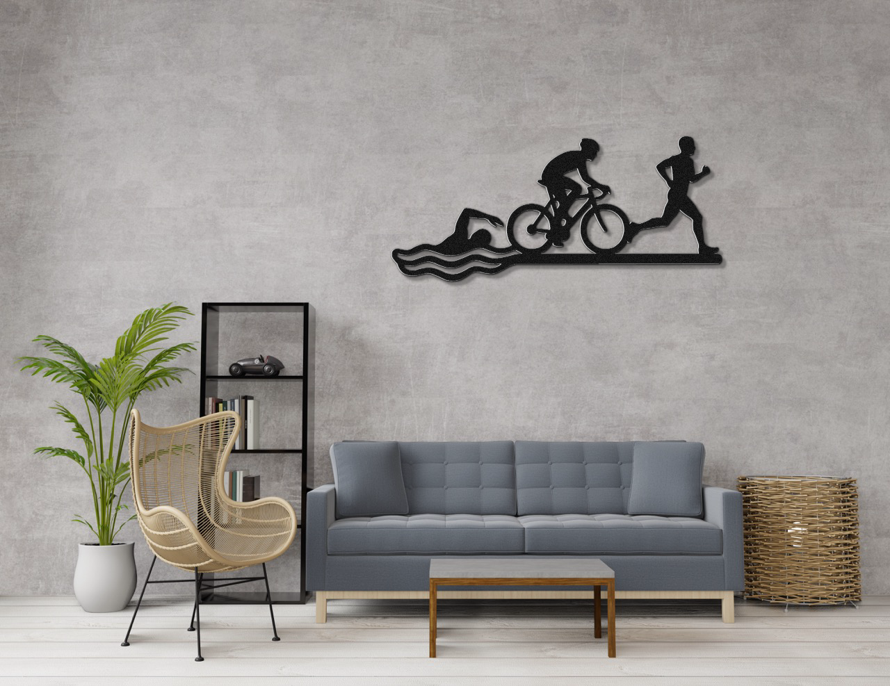 Triathlon Metal Wall Art