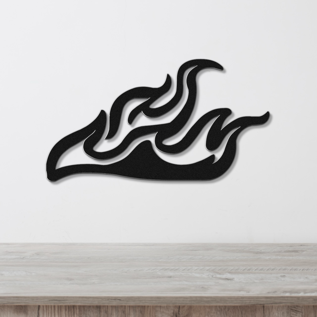 Abstract Fire Metal Wall Art