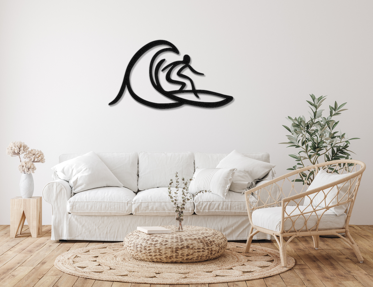 Surfer Metal Wall Art