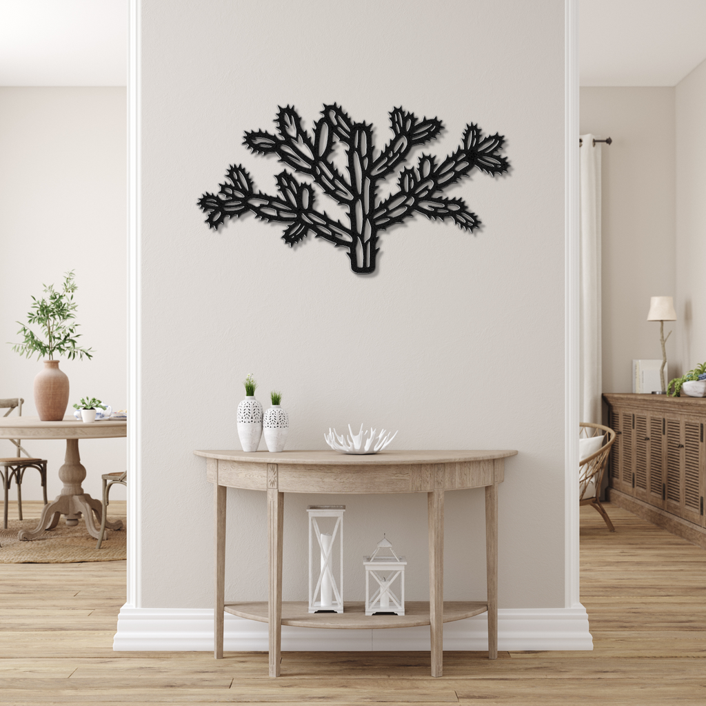 Cholla Cactus Metal Wall Art