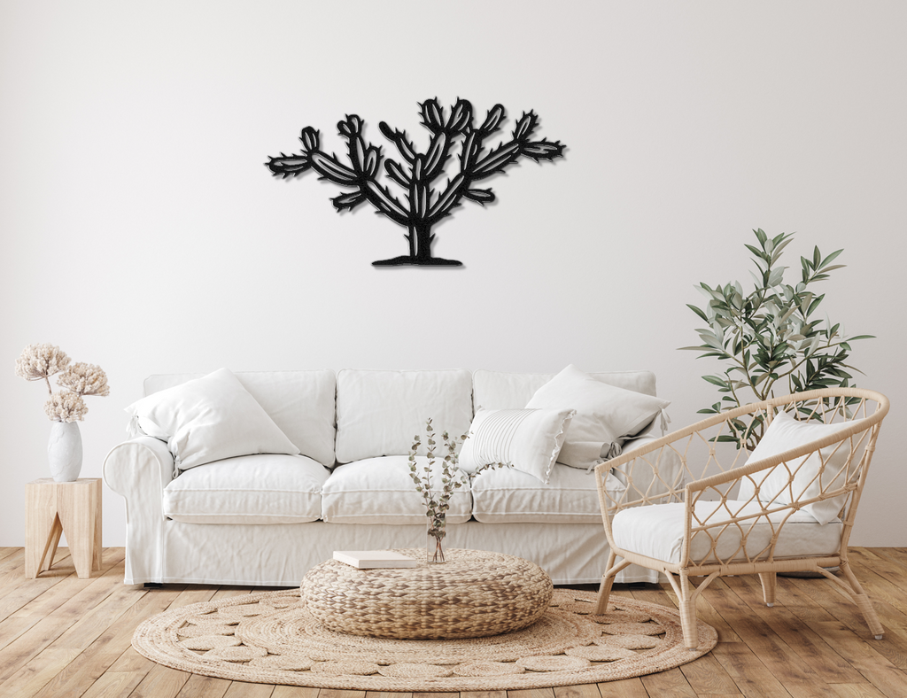 Cholla Cactus Metal Wall Art
