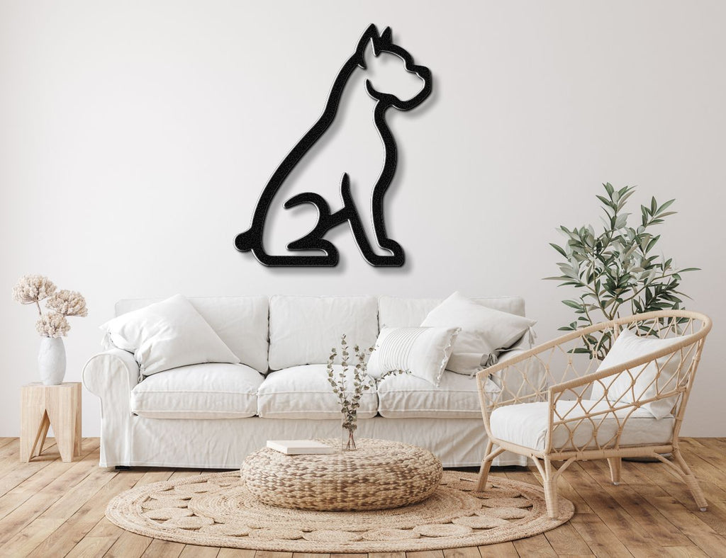 Boxer Dog Metal Wall Art