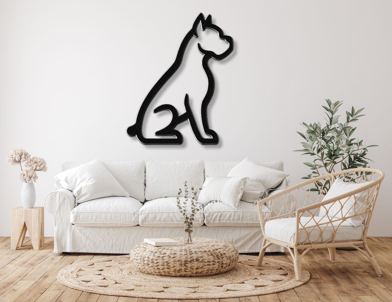 Boxer Dog Metal Wall Art