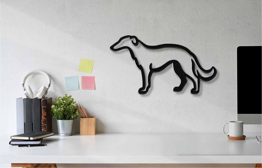 Borzoi Dog Metal Wall Art