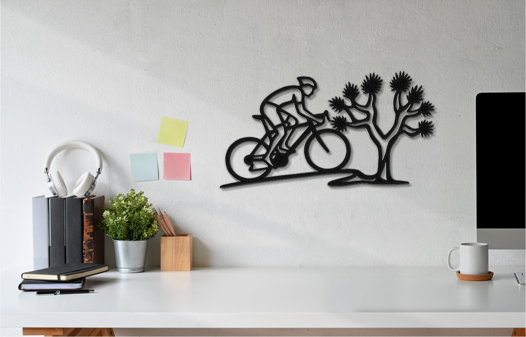 Joshua Tree Cycling Metal Wall Art