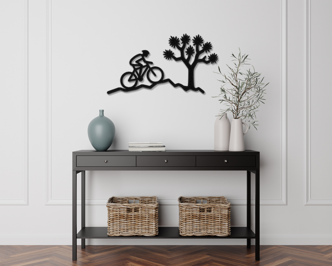 Joshua Tree Cycling Metal Wall Art