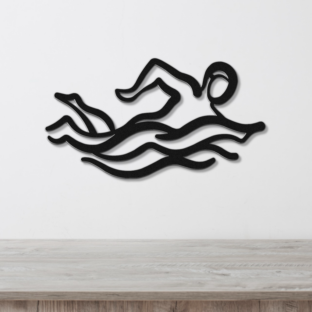 Swimmer Metal Wall Art