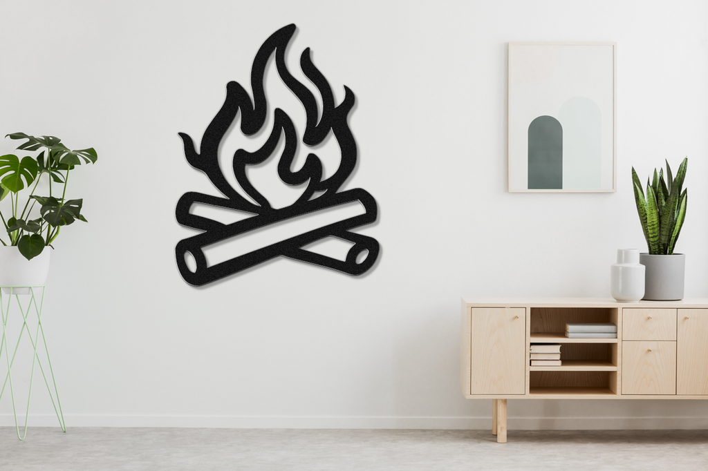 Campfire Metal Wall Art