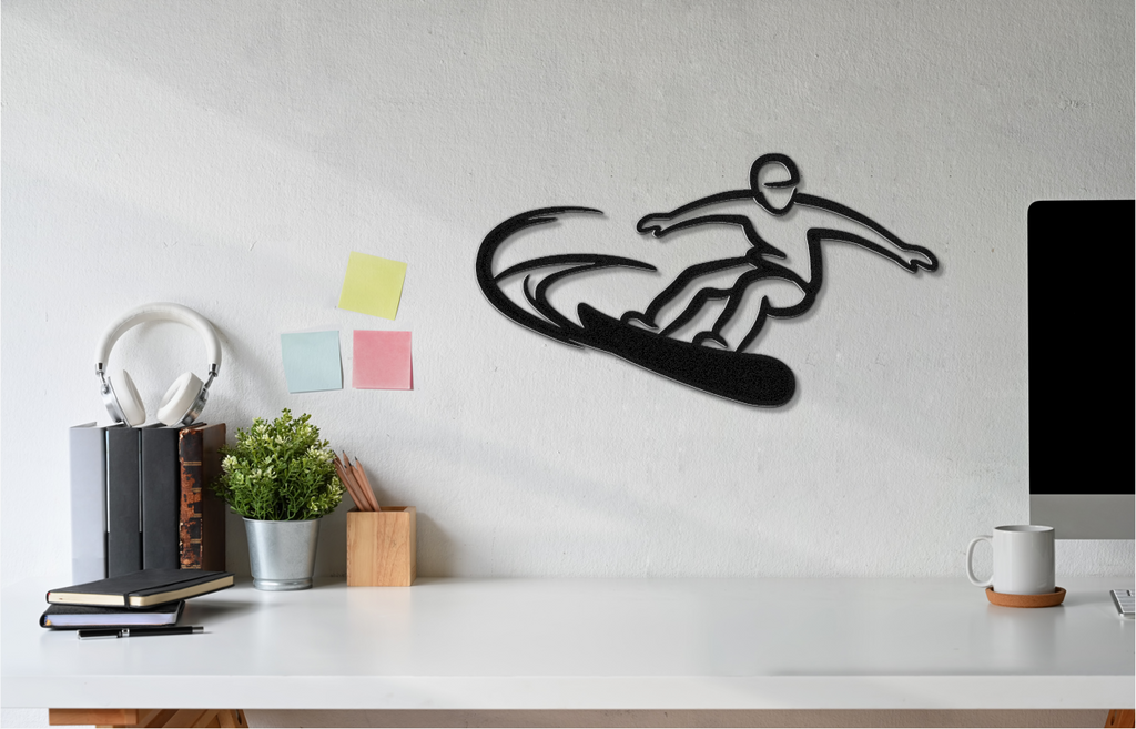 Snowboarding Metal Wall Art
