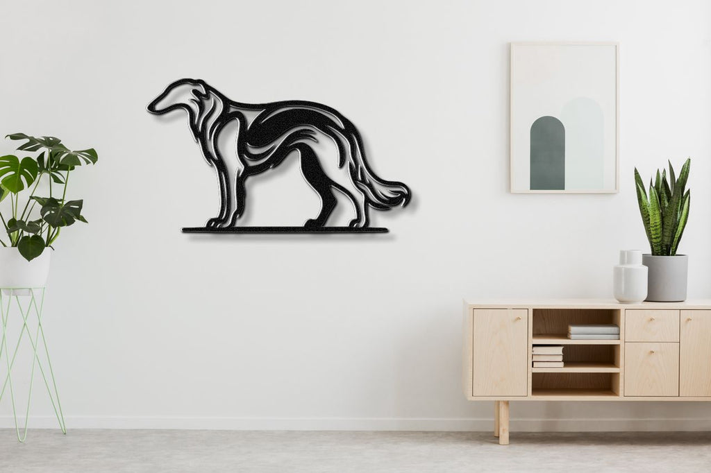 Borzoi Dog Metal Wall Art