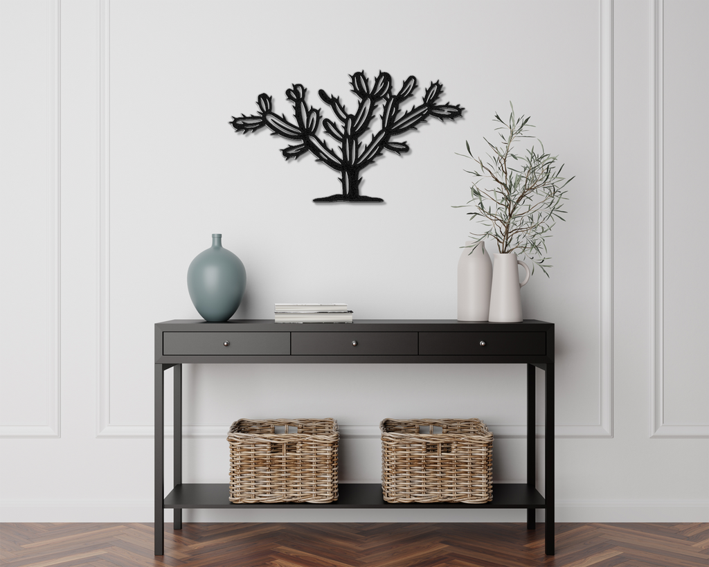 Cholla Cactus Metal Wall Art
