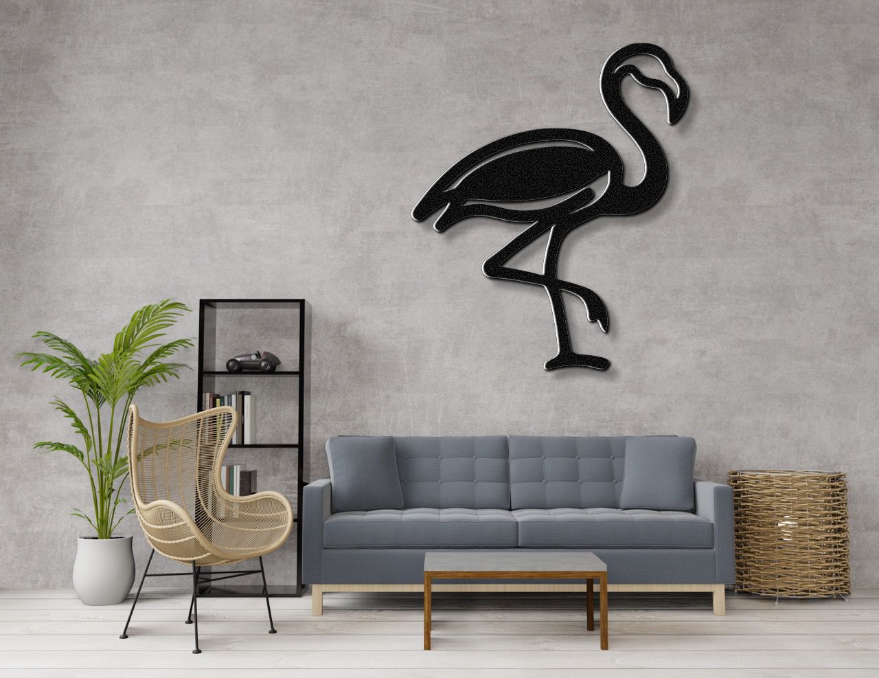 Flamingo Metal Wall Art