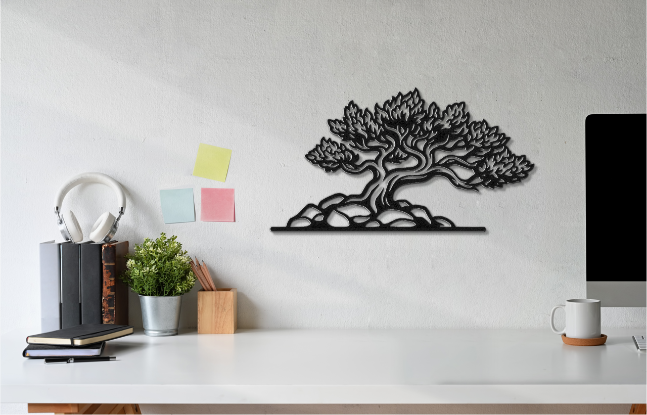 Fire Juniper Tree Metal Wall Art