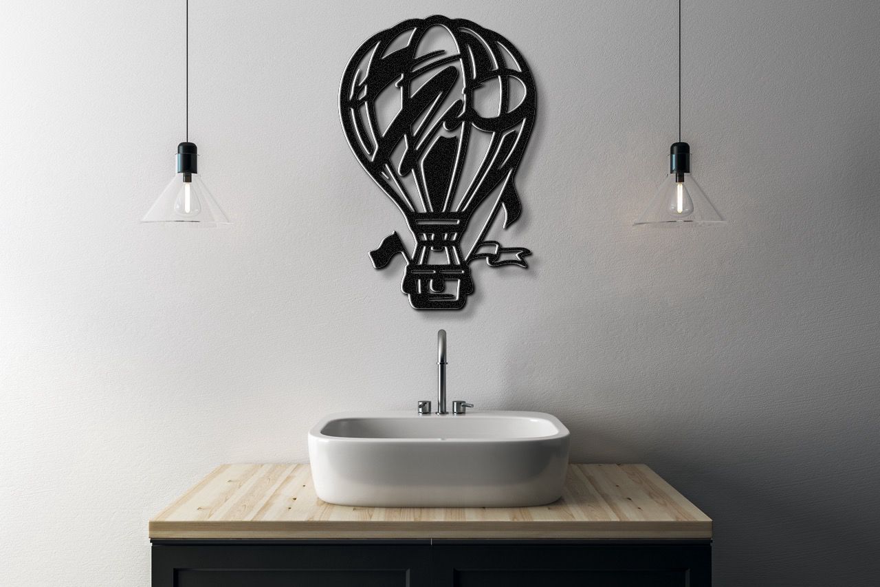 Hot Air Balloon Metal Wall Art