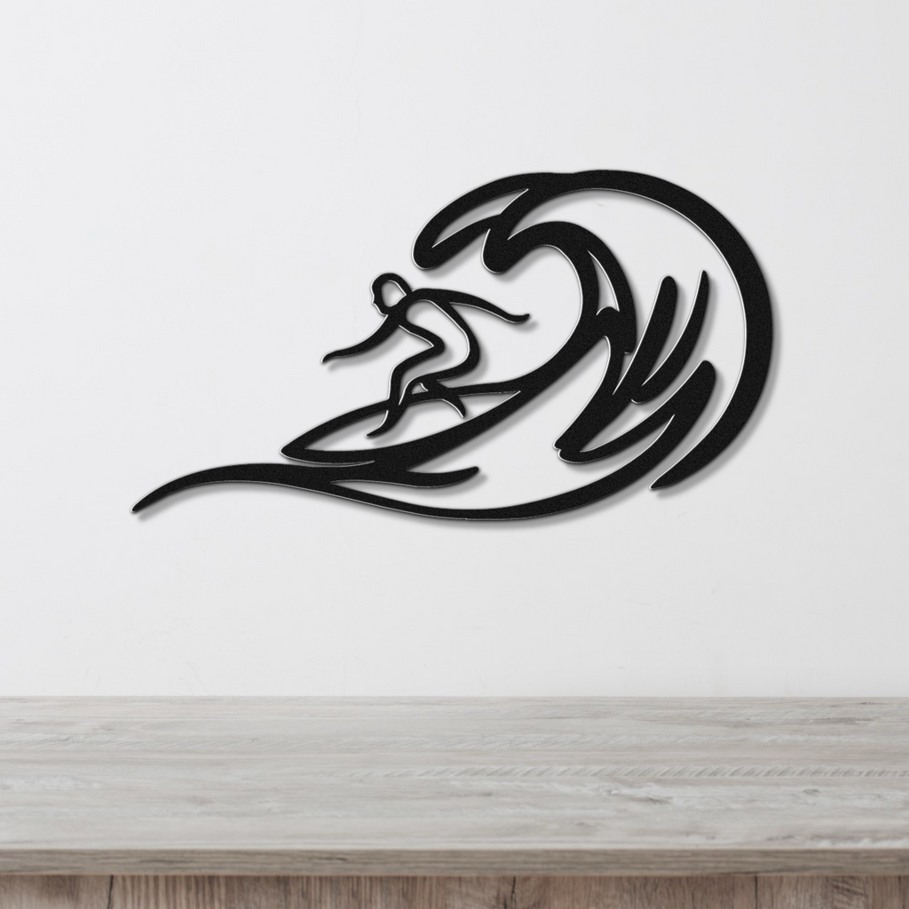Surfer Metal Wall Art