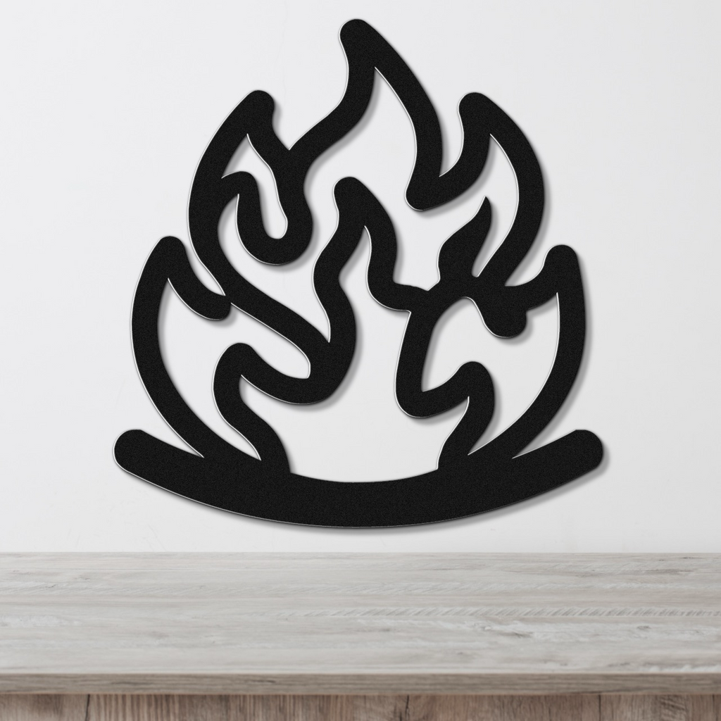 Abstract Fire Metal Wall Art