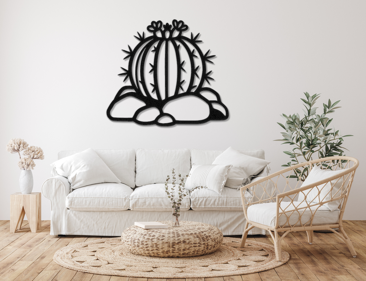 Barrel Cactus Metal Wall Art