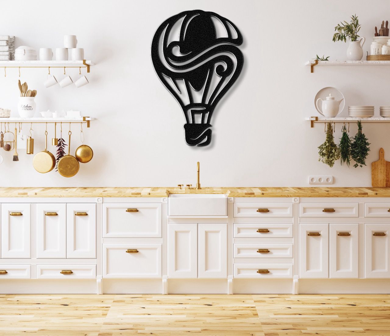 Hot Air Balloon Metal Wall Art