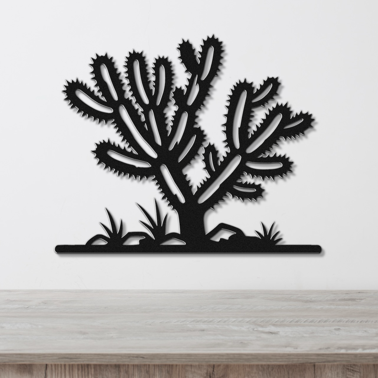 Cholla Cactus Metal Wall Art