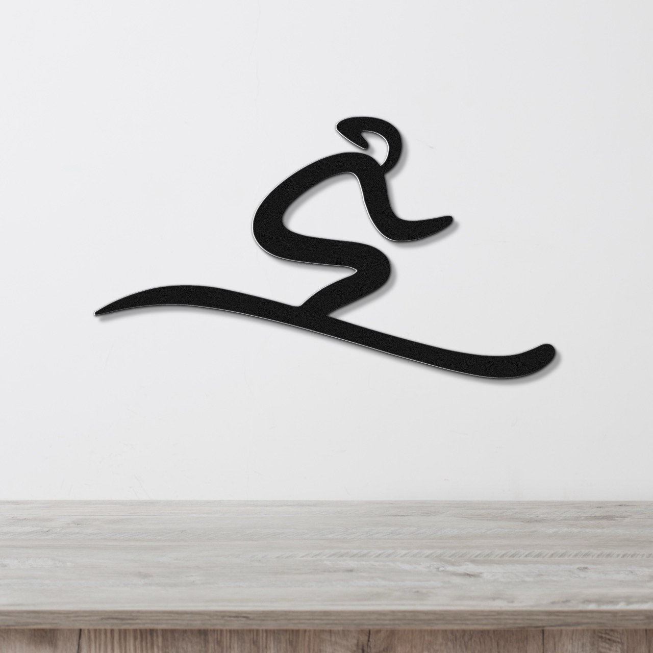 Skiing Metal Wall Art