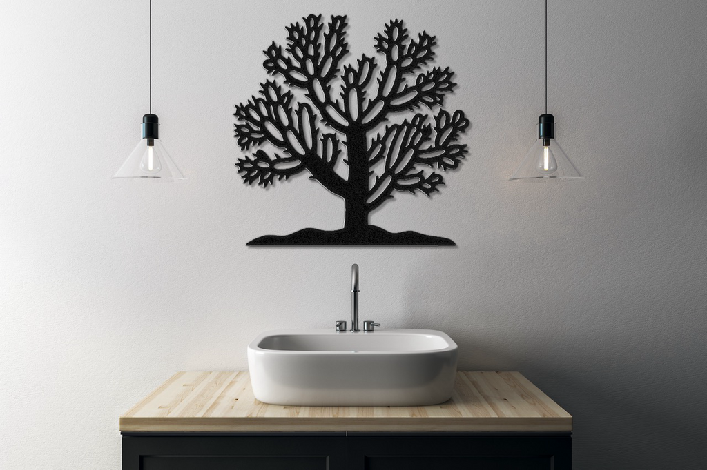 Cholla Cactus Metal Wall Art