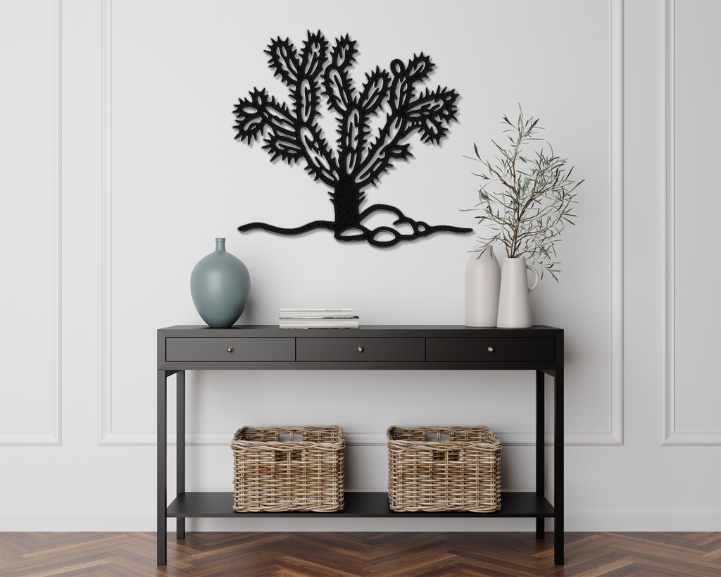 Cholla Cactus Metal Wall Art