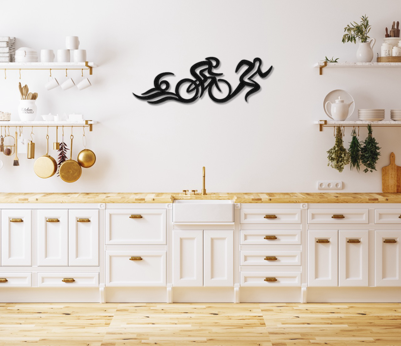 Triathlon Metal Wall Art