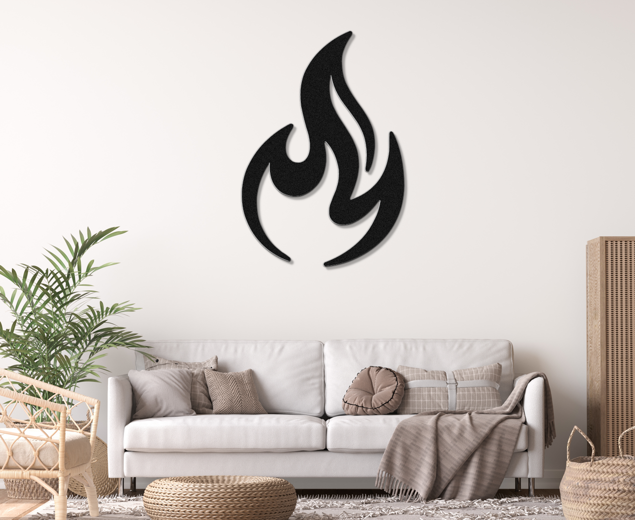 Abstract Fire Metal Wall Art