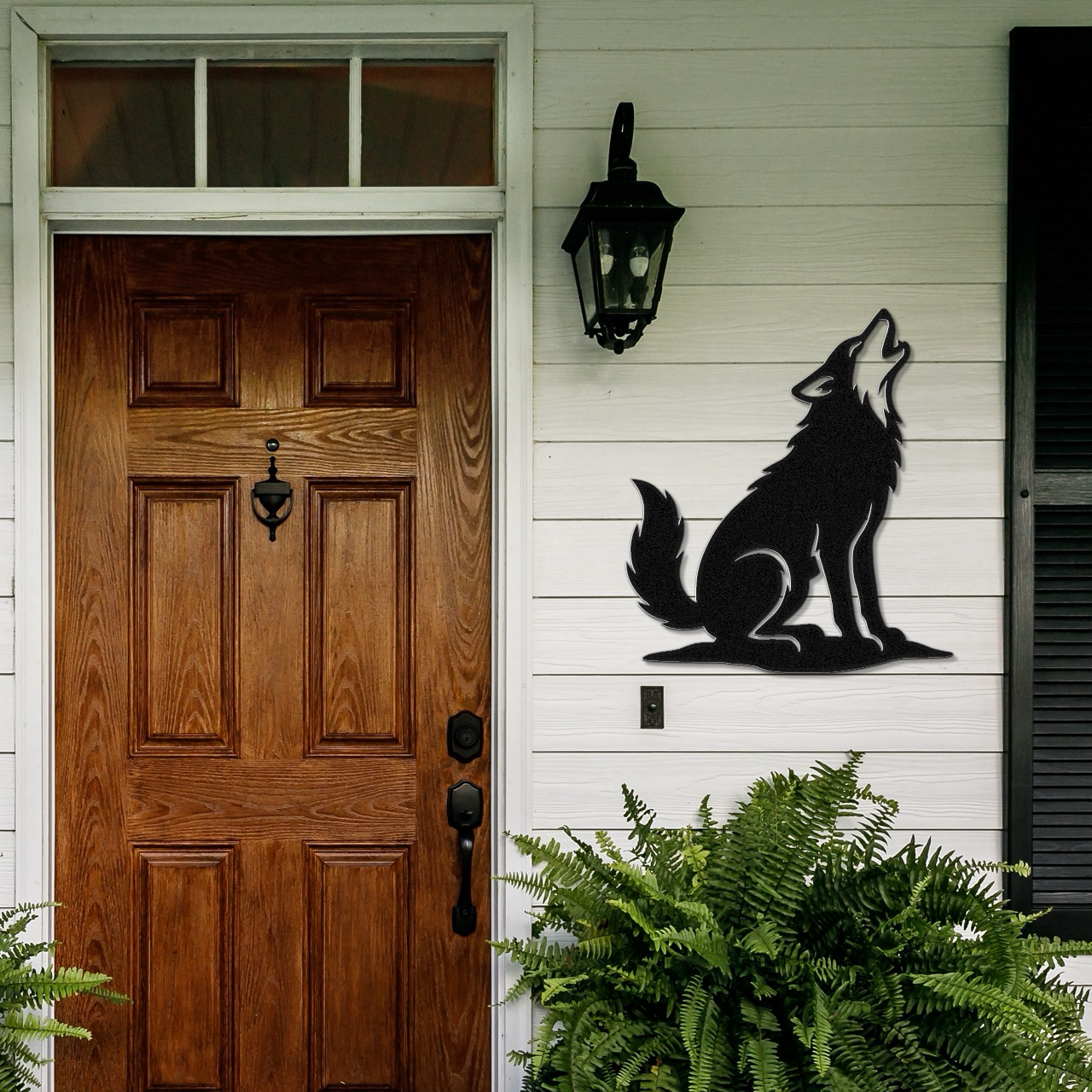 Howling Coyote Metal Wall Art