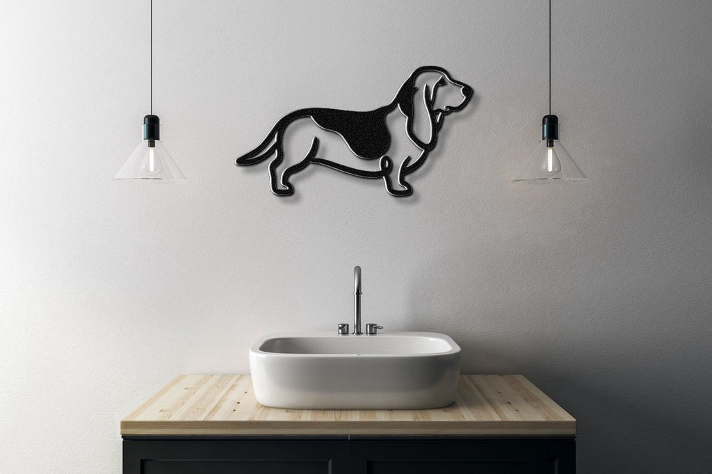 Basset Hound Metal Wall Art