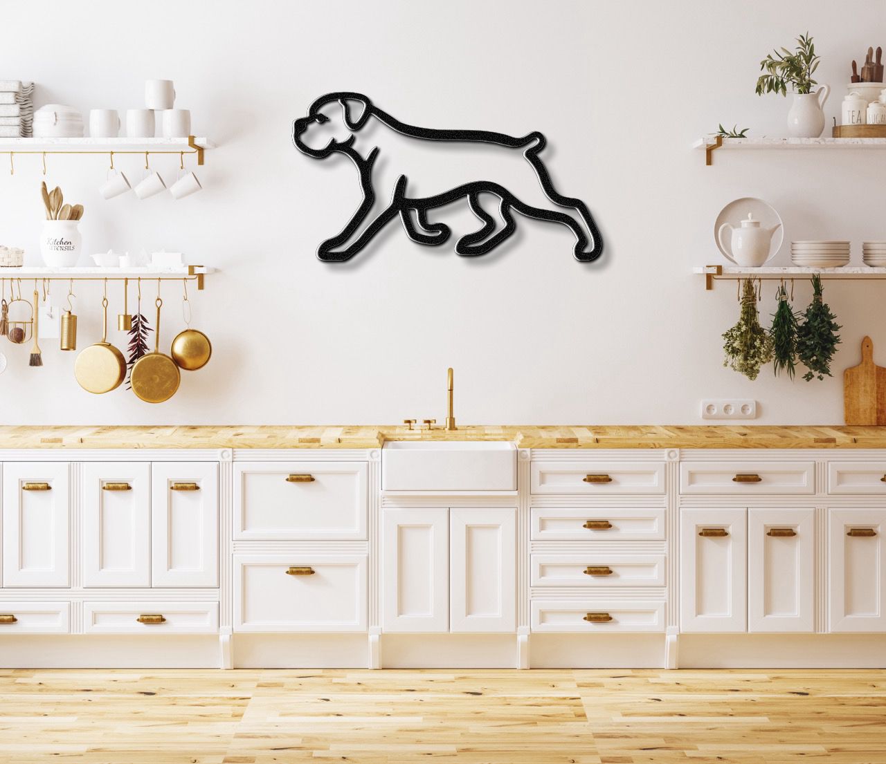 Boxer Dog Metal Wall Art