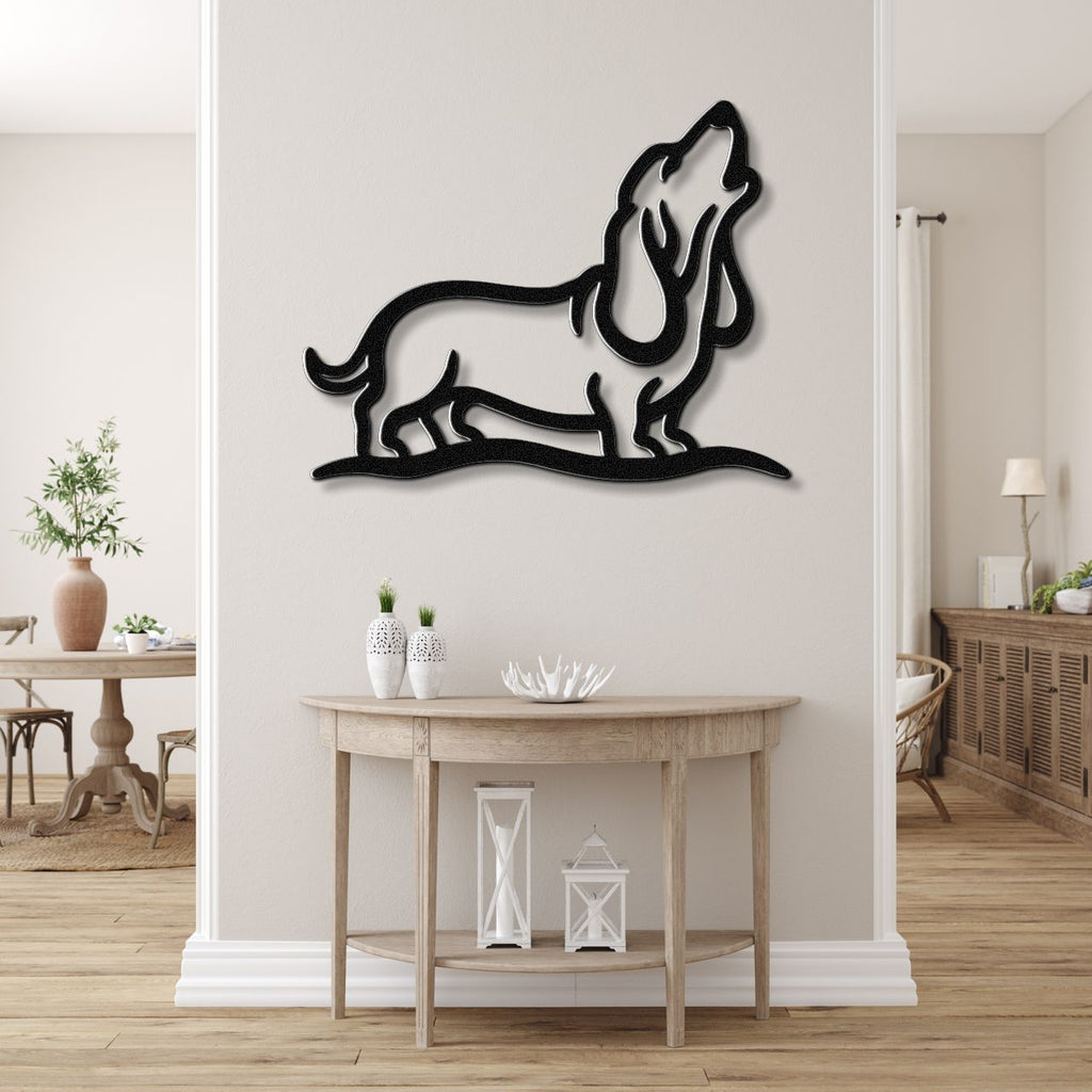 Basset Hound Metal Wall Art