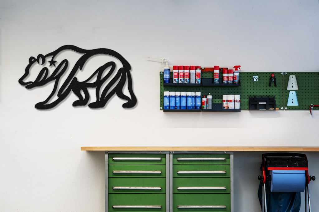 California Bear Metal Wall Art