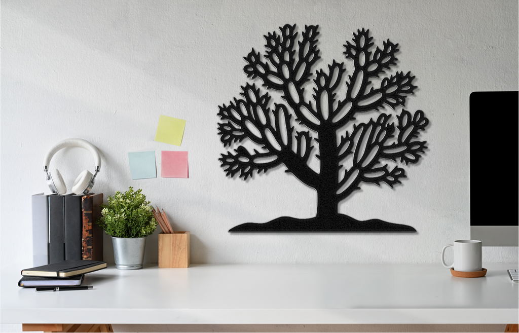 Cholla Cactus Metal Wall Art