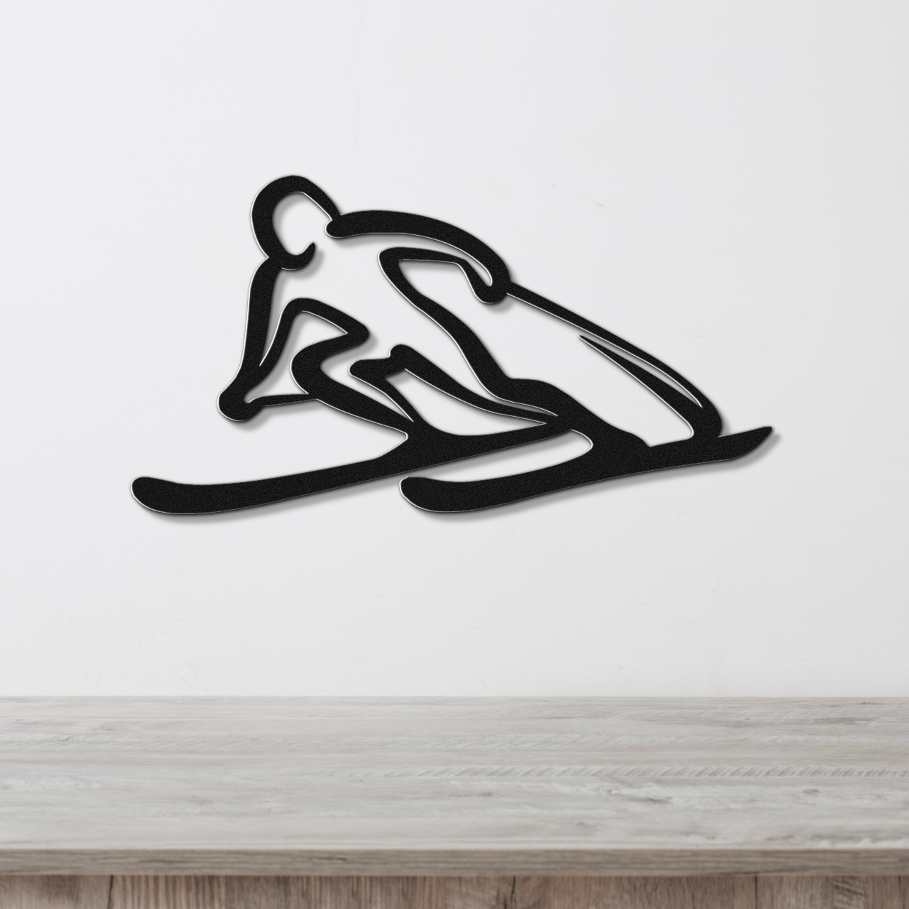 Skiing Metal Wall Art