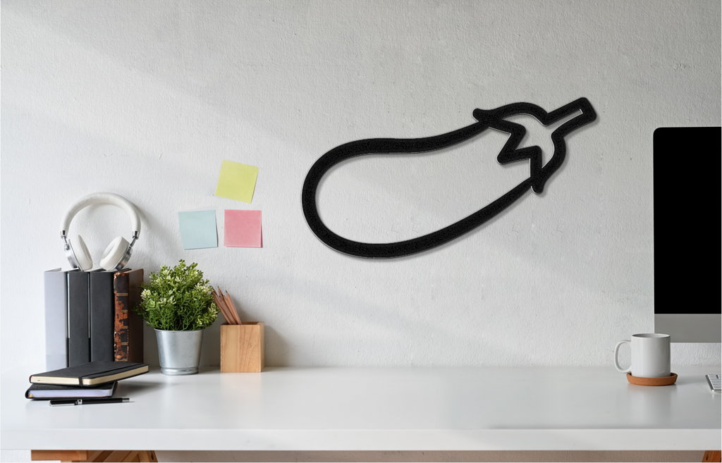 Eggplant Metal Wall Art