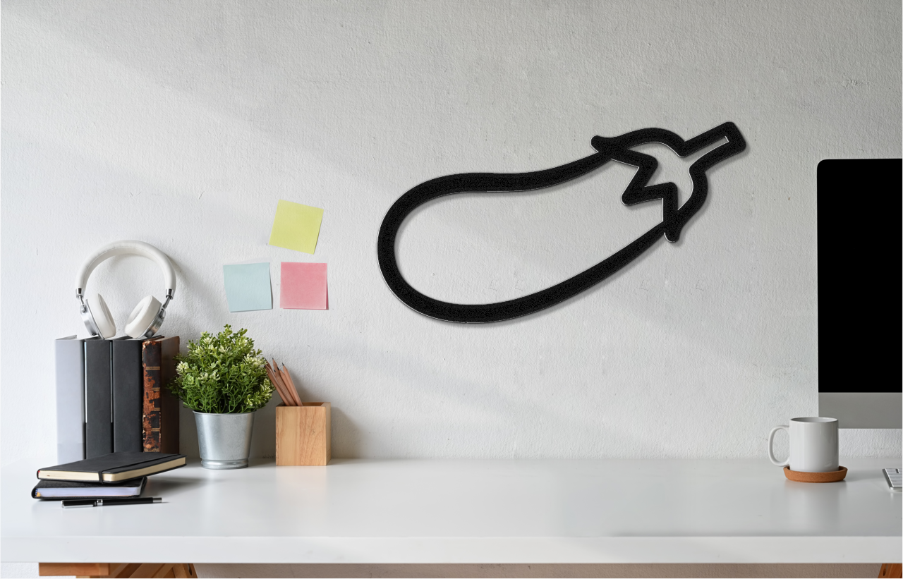 Eggplant Metal Wall Art