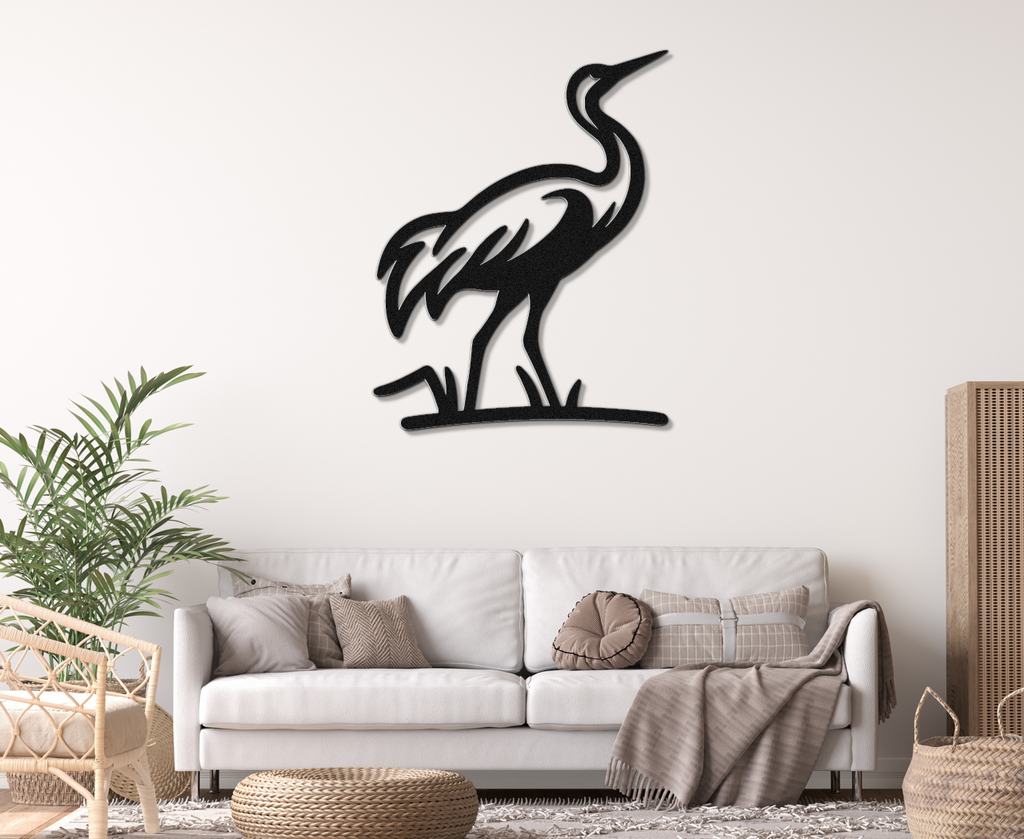 Crane Metal Wall Art