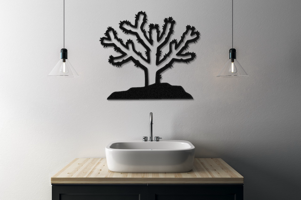 Cholla Cactus Metal Wall Art