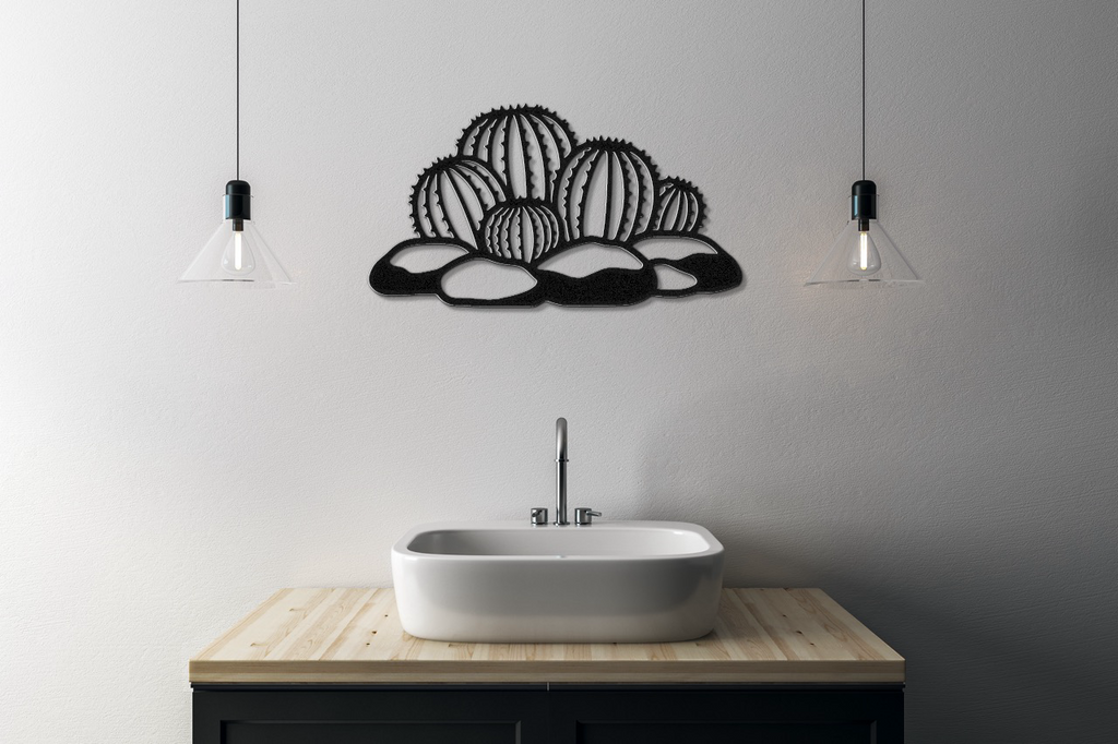 Barrel Cactus Metal Wall Art