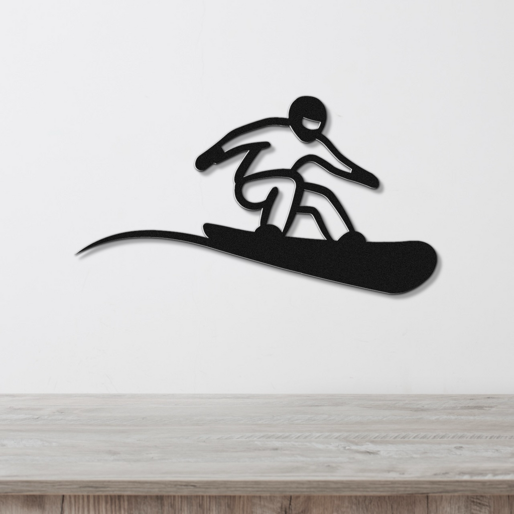 Snowboarding Metal Wall Art