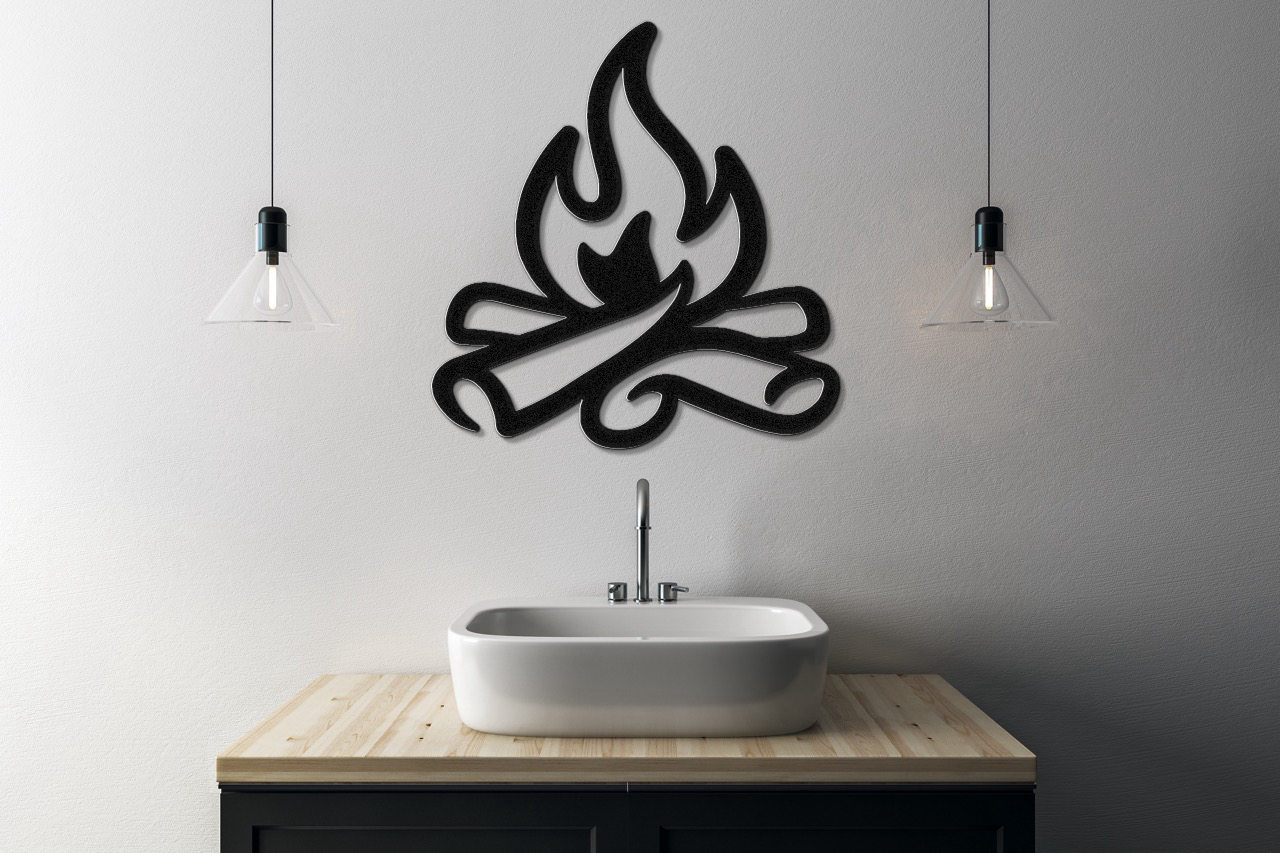 Campfire Metal Wall Art