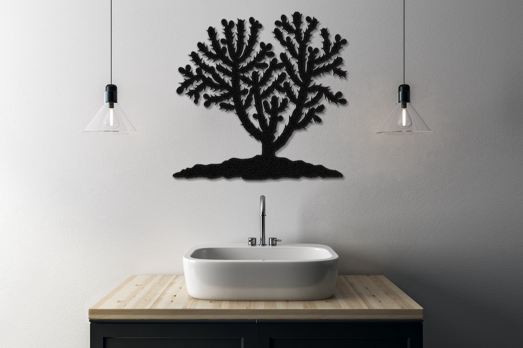 Cholla Cactus Metal Wall Art