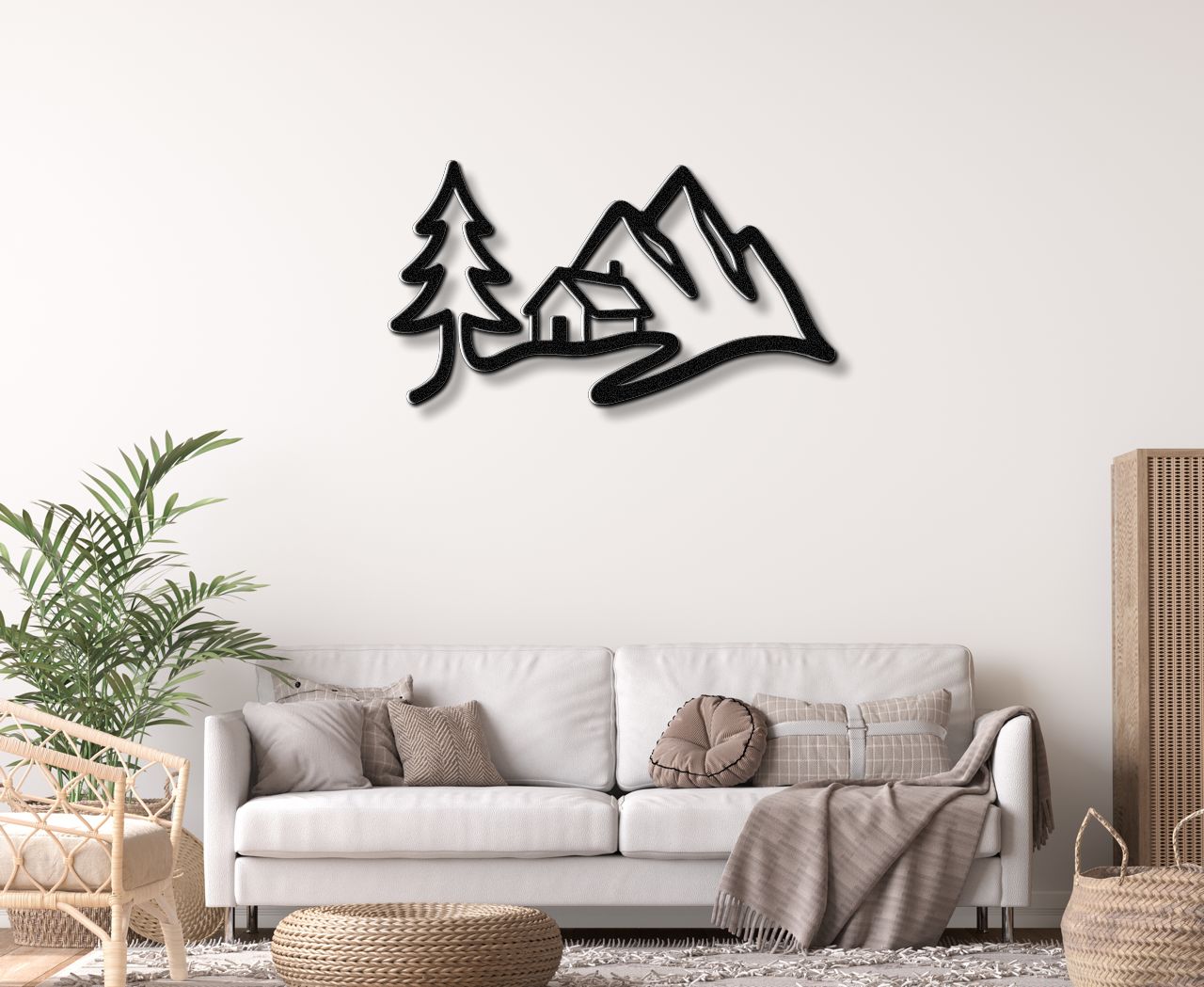 Mountain Cabin Metal Wall Art